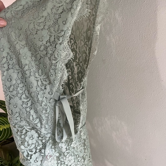 Topshop pistachio green lace body suit - Picture 7 of 9